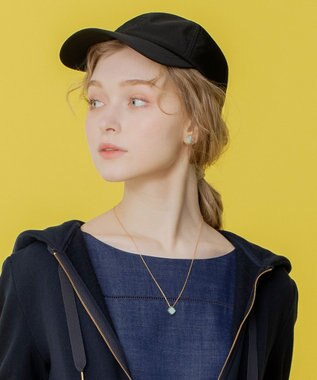 TOCCA 【紫外線90%カット・吸水速乾・抗菌防臭・接触冷感・洗える・サイズ調整可・ブローチ付け外し可】PEARL BROOCH CAP キャップ ブラック系