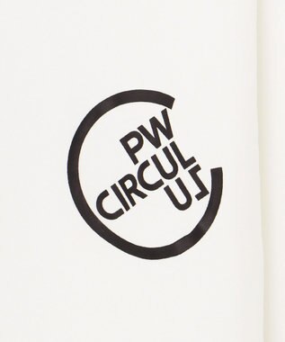 PW CIRCULUS 【MEN】【洗える】ロゴ クルーネック スウェット ホワイト