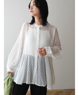 Green Parks アシメティアードブラウス Off White