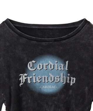 WEGO ヴィンテージウォッシュレースアップロンT スミクロ