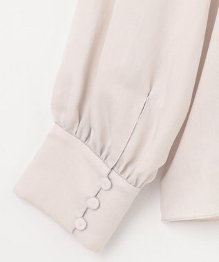 自由区 L パウダリーツィルパフスリーブ ブラウス ベージュ系