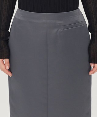 uncrave ラスターサテン スカート（uncrave WHITE） スレート