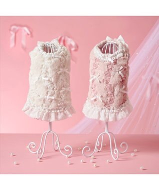 PET PARADISE cherircouture パールリボン ベスト 《ピンク》 小型犬 ピンク