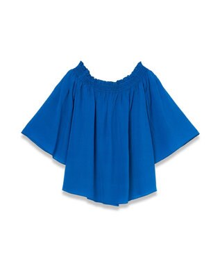 JOSEPH テクスチャードシルク　ブラウス Siam Blue