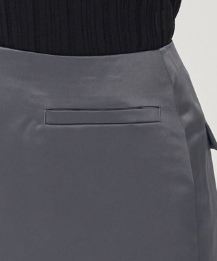 uncrave ラスターサテン スカート（uncrave WHITE） スレート