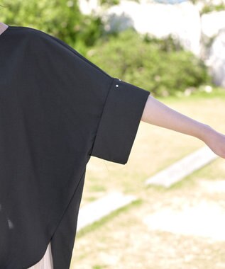 Tiaclasse 【洗える】ワイドスリーブドルマンブラウス チャコールグレー