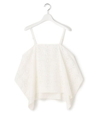 23区 【先行予約】ラッセルオーナメントレース キャミソール ブラウス ホワイト系