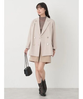 earth music&ecology ダブルテーラードジャケット Beige