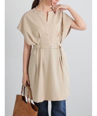 Te chichi ミリタリーチュニックシャツ ベージュ