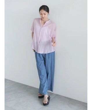 Te chichi 【7色展開】シャンブレーボイルドルマンシャツ パープル