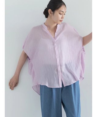 Te chichi 【7色展開】シャンブレーボイルドルマンシャツ パープル