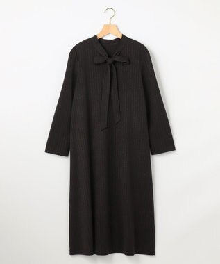 組曲 S 【前後着用可】ラメストライプボウタイ ワンピース ブラック系1