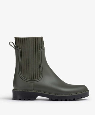 BONTRE 【UNISA/ウニサ】リブデザインレインブーツ カーキ