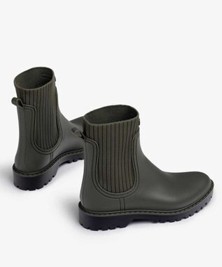 BONTRE 【UNISA/ウニサ】リブデザインレインブーツ カーキ