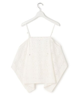 23区 【先行予約】ラッセルオーナメントレース キャミソール ブラウス ホワイト系