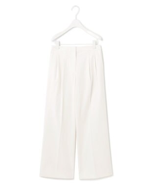 ICB 【洗える】T/Rドライギャバ  ワイドストレートパンツ アイボリー系