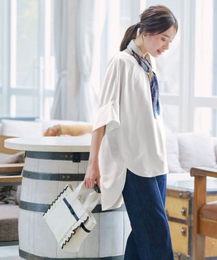 Tiaclasse 【洗える】ワイドスリーブドルマンブラウス オフホワイト