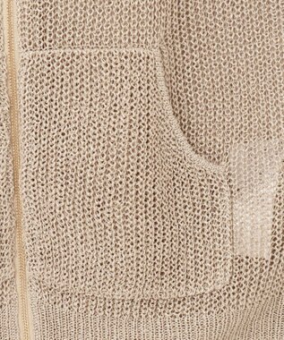 BEIGE， OPTICAL / ニットパーカー Flax