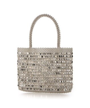 UNBILLION カシュカシュ cachecache / メタルビーズミニトートバッグ シルバー