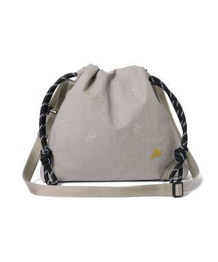 PELLE BORSA 巾着ミニショルダー Wrinkle リンクル 6522 ライトグレー