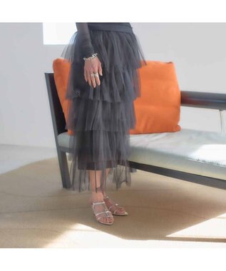 MODE ET JACOMO <carino>ポインテッドトゥTストラップサンダル シルバー