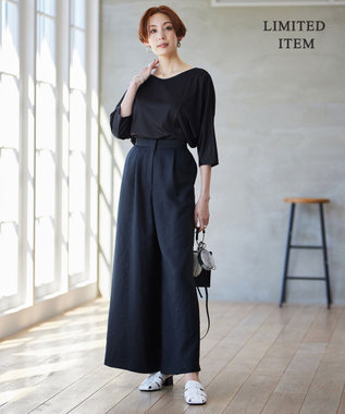 ICB 【WEB限定】 Slub タックパンツ ネイビー系