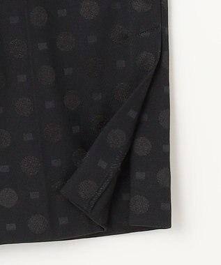 自由区 【洗える】ブライトドットジャガード テーパードパンツ ネイビー系7