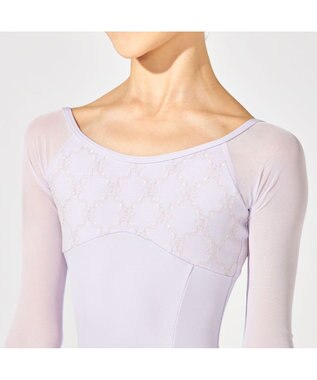 Chacott 7分袖レオタード ライラック