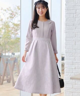 Tiaclasse フラワージャガードドッキングワンピース