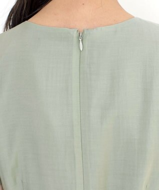 Tiaclasse 【洗える】大人上品なシアータックワンピース ミント