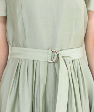 Tiaclasse 【洗える】大人上品なシアータックワンピース ミント