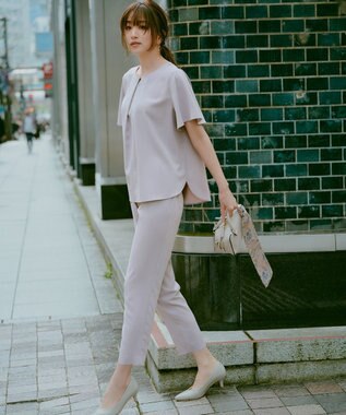 ANY SIS L 【接触冷感・UVカット・吸水速乾】サラキレイ ブラウス ライトグレー