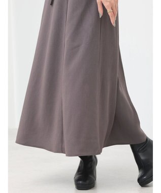 earth music&ecology リボンフレアスカート Charcoal Gray