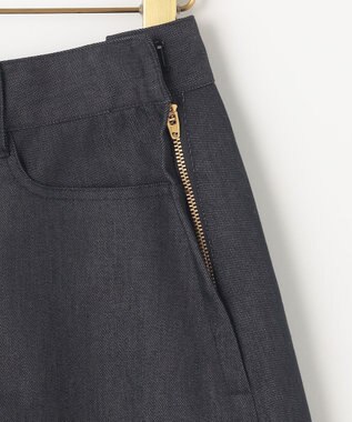 組曲 【洗える】デニムライクギャバ パンツ ネイビー系