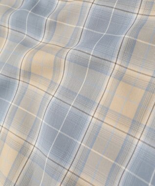 AMERICAN HOLIC 【イージーケア】　チェックバックタックシャツ Blue