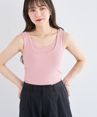 Green Parks ・Ｐｅｔｉｔ　Ｆｌｅｕｒ　レイヤードタンク Pink