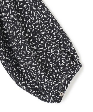 23区 S 【接触冷感/吸水速乾/洗える】ペインティングプリント ワンピース ネイビープリント