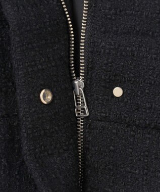 組曲 【中綿・軽羽織】フード付きパディングベスト ブラック系8