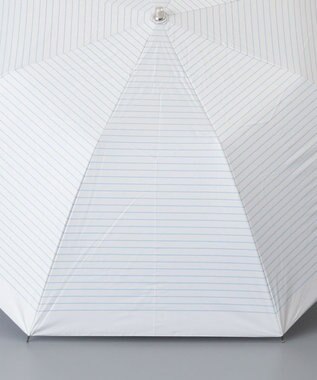 AURORA BLAO (ブラオ) ボーダー柄 晴雨兼用傘(折りたたみ傘) シルバーグレー