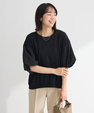 Green Parks 袖バルーンドッキングプルオーバー Black