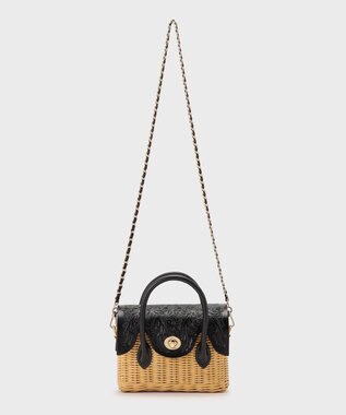 GRACE CONTINENTAL Micro RattanBag ブラック
