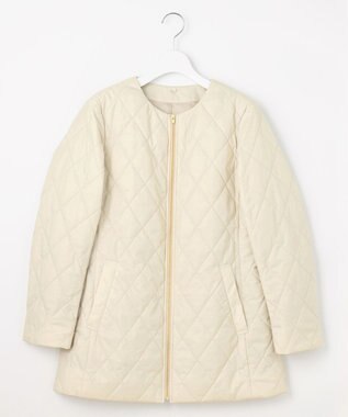 J.PRESS LADIES 【洗える】スパンライクナイロンタッサー ステンカラー コート ライトベージュ系