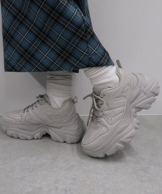 WEGO 厚底ダッドスニーカー ライトグレー