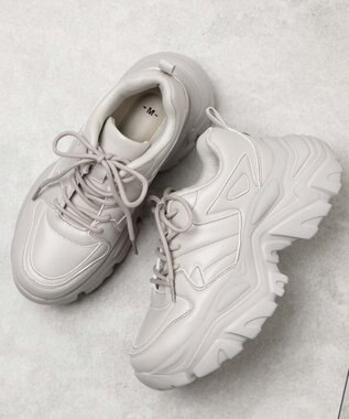 WEGO 厚底ダッドスニーカー ライトグレー