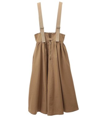 Green Parks ・ＤＯＵＢＬＥ　ＦＬＡＧＳサスペンダーミリタリースカート Beige