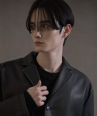 WEGO PUシングルテーラードジャケット ブラック