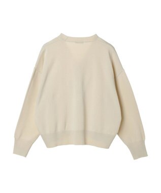 earth music&ecology ＶネックＺＩＰカーディガン Ivory