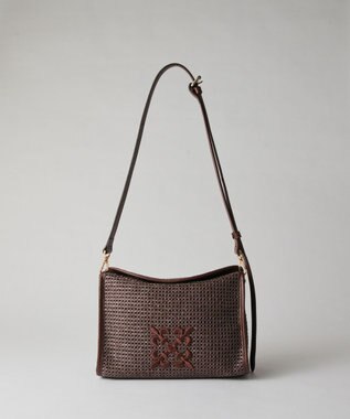 russet ナイロンラフィアショルダーバッグ(CE-1713) D.Brown
