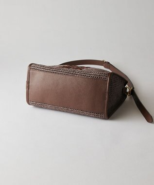 russet ナイロンラフィアショルダーバッグ(CE-1713) D.Brown