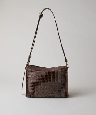 russet ナイロンラフィアショルダーバッグ(CE-1713) D.Brown